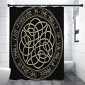 Scandinavian Viking Symbol Print Shower Curtain