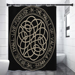 Scandinavian Viking Symbol Print Shower Curtain