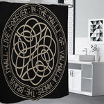 Scandinavian Viking Symbol Print Shower Curtain