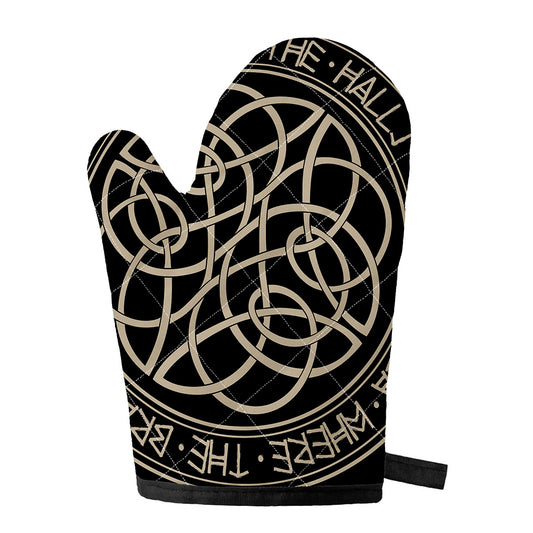 Scandinavian Viking Symbol Print Single Oven Mitt