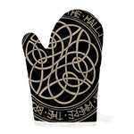 Scandinavian Viking Symbol Print Single Oven Mitt