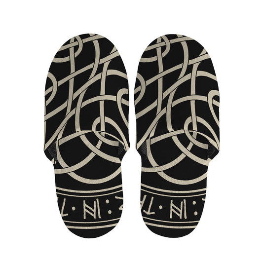 Scandinavian Viking Symbol Print Slippers