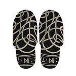 Scandinavian Viking Symbol Print Slippers