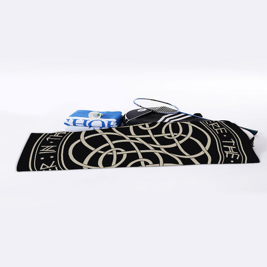 Scandinavian Viking Symbol Print Sports Towel