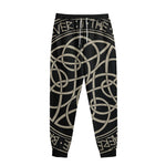 Scandinavian Viking Symbol Print Sweatpants