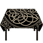 Scandinavian Viking Symbol Print Tablecloth