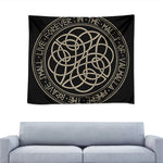 Scandinavian Viking Symbol Print Tapestry
