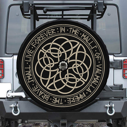 Scandinavian Viking Symbol Print Tire Cover With Camera Hole