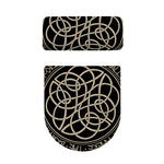 Scandinavian Viking Symbol Print Toilet Lid And Tank Cover Set