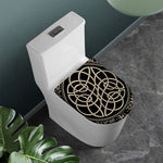 Scandinavian Viking Symbol Print Toilet Lid Cover