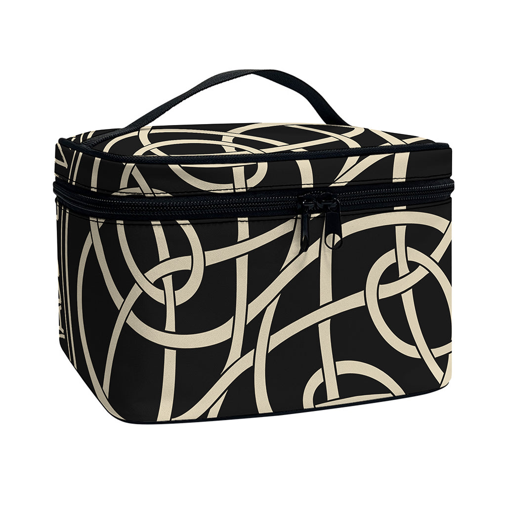 Scandinavian Viking Symbol Print Travel Makeup Bag