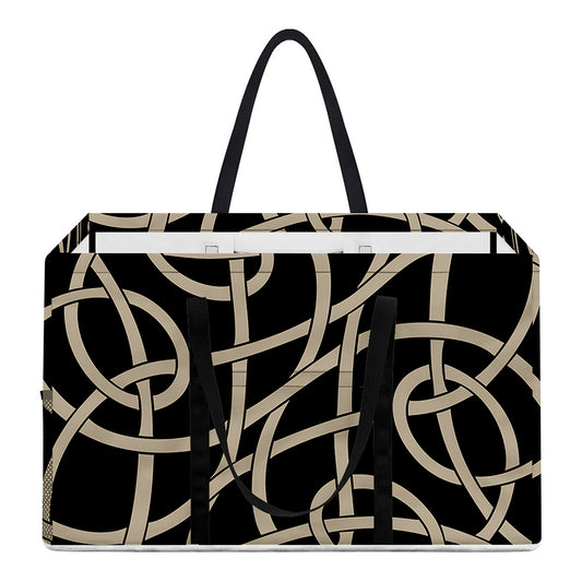 Scandinavian Viking Symbol Print Utility Tote Bag