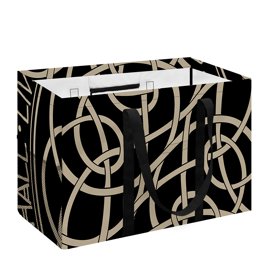 Scandinavian Viking Symbol Print Utility Tote Bag