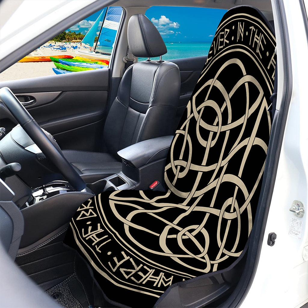 Scandinavian Viking Symbol Print Waterproof Car Seat Cover