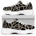 Scandinavian Viking Symbol Print White Chunky Shoes