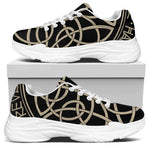 Scandinavian Viking Symbol Print White Chunky Shoes