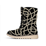 Scandinavian Viking Symbol Print Winter Boots