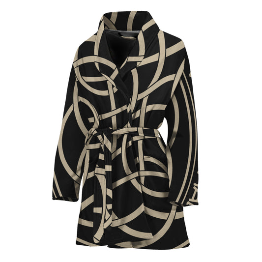 Scandinavian Viking Symbol Print Women's Bathrobe