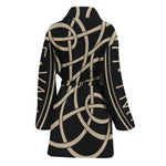 Scandinavian Viking Symbol Print Women's Bathrobe