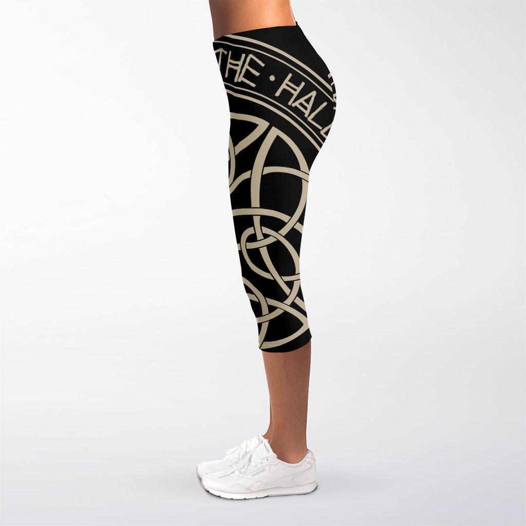 Scandinavian Viking Symbol Print Women's Capri Leggings