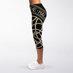 Scandinavian Viking Symbol Print Women's Capri Leggings