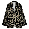 Scandinavian Viking Symbol Print Women's Cotton Blazer