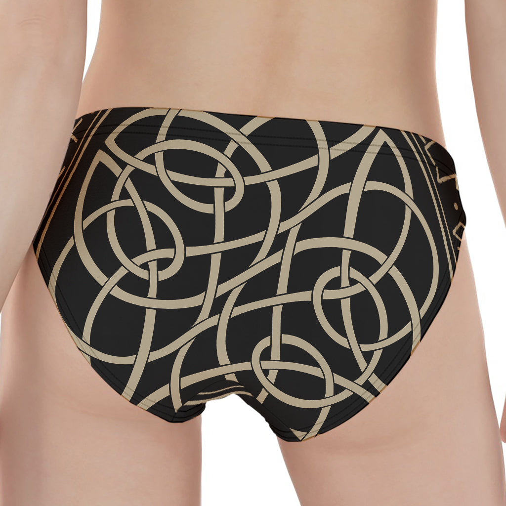 Scandinavian Viking Symbol Print Women's Panties