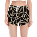 Scandinavian Viking Symbol Print Women's Split Running Shorts