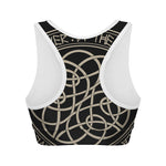 Scandinavian Viking Symbol Print Women's Sports Bra