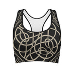 Scandinavian Viking Symbol Print Women's Sports Bra