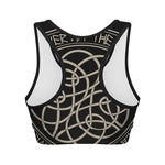 Scandinavian Viking Symbol Print Women's Sports Bra