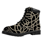 Scandinavian Viking Symbol Print Work Boots