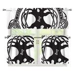 Scandinavian Yggdrasil Print 3 Piece Kitchen Curtains