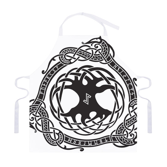Scandinavian Yggdrasil Print Adjustable Apron