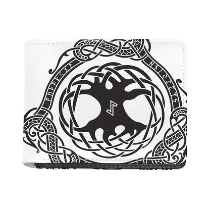Scandinavian Yggdrasil Print Bifold Wallet
