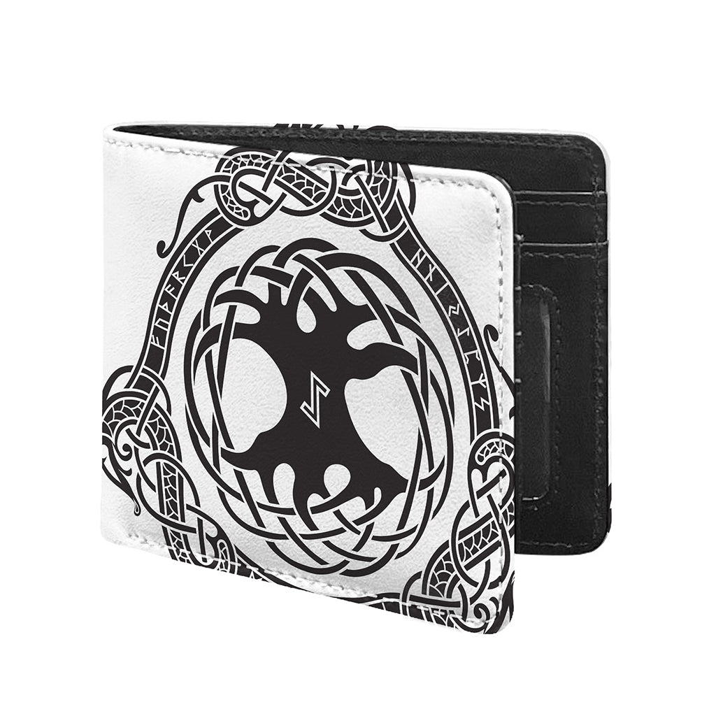 Scandinavian Yggdrasil Print Bifold Wallet