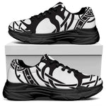 Scandinavian Yggdrasil Print Black Chunky Shoes