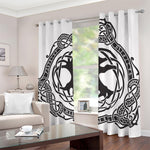 Scandinavian Yggdrasil Print Blackout Grommet Curtains