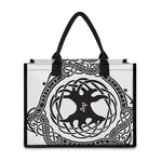 Scandinavian Yggdrasil Print Canvas Tote Bag