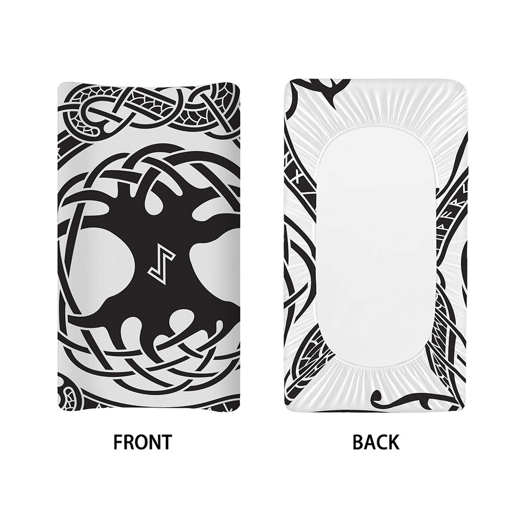Scandinavian Yggdrasil Print Changing Pad Cover