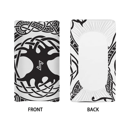 Scandinavian Yggdrasil Print Changing Pad Cover