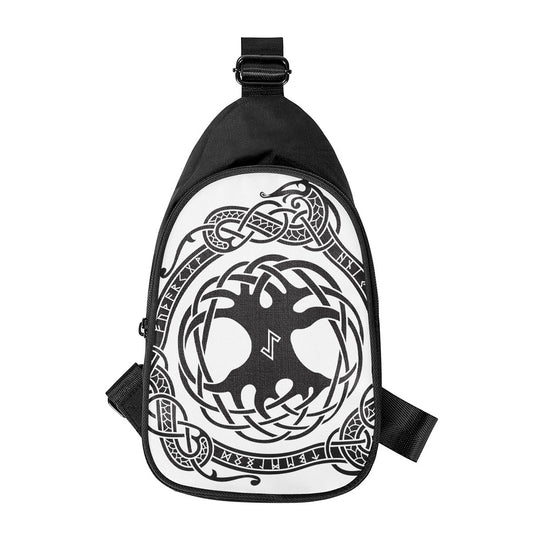 Scandinavian Yggdrasil Print Chest Bag
