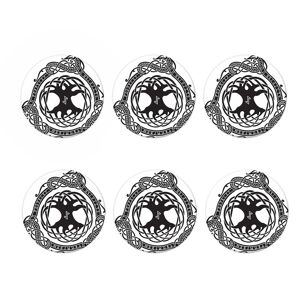 Scandinavian Yggdrasil Print Coaster Set