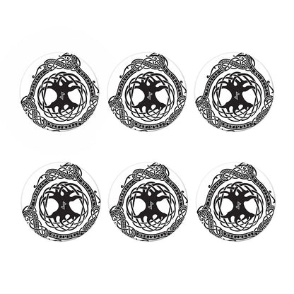 Scandinavian Yggdrasil Print Coaster Set