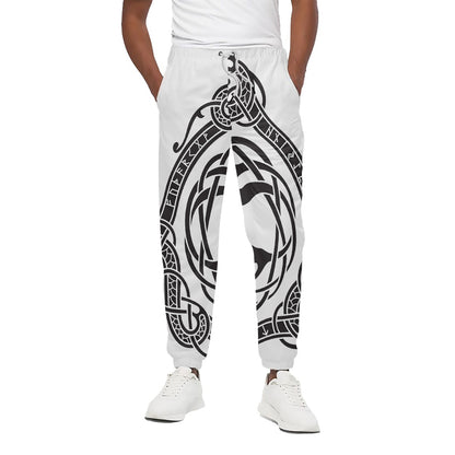 Scandinavian Yggdrasil Print Cotton Pants