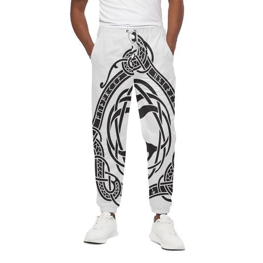 Scandinavian Yggdrasil Print Cotton Pants