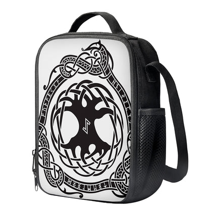 Scandinavian Yggdrasil Print Crossbody Lunch Bag