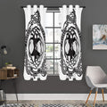Scandinavian Yggdrasil Print Grommet Curtain Panels