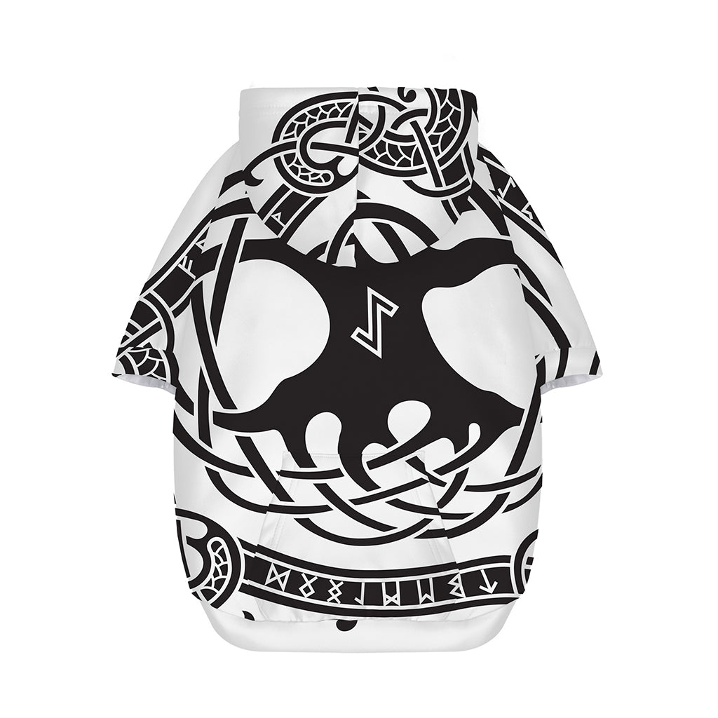 Scandinavian Yggdrasil Print Dog Zip Up Hoodie