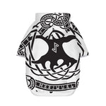 Scandinavian Yggdrasil Print Dog Zip Up Hoodie